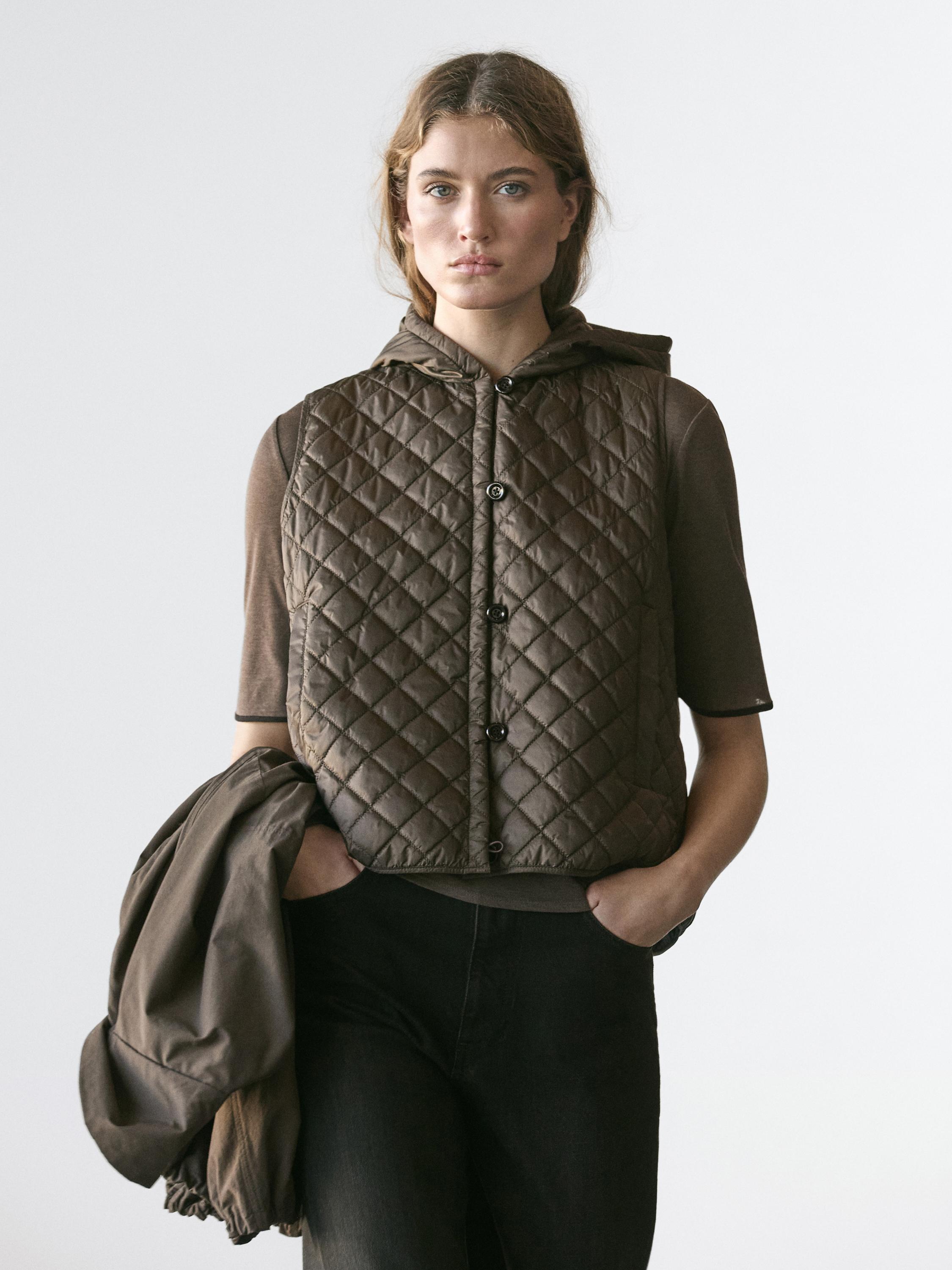 Parka with puff detail